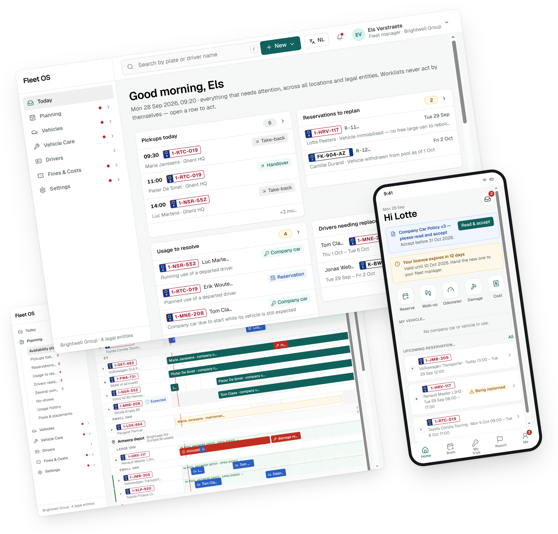 Fleet OS, an example fleet management application built by Sliceworkz